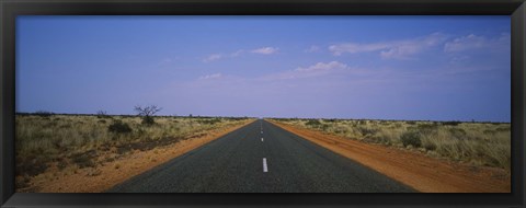 Framed Road passing through a landscape, Outback Highway, Australia Print