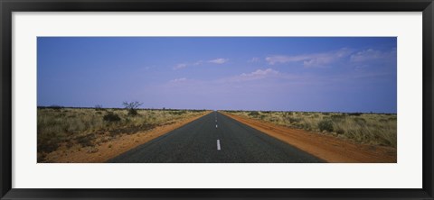 Framed Road passing through a landscape, Outback Highway, Australia Print