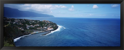 Framed High angle view of an island, Ponta Delgada, Madeira, Portugal Print