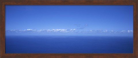 Framed Panoramic view of the seascape, Boaventura, Sao Vicente, Madeira, Portugal Print