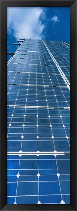 Framed Low angle view of solar panels, Germany Print