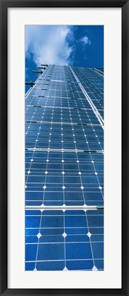 Framed Low angle view of solar panels, Germany Print