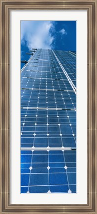 Framed Low angle view of solar panels, Germany Print