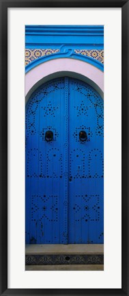 Framed Closed door of a house, Medina, Sousse, Tunisia Print