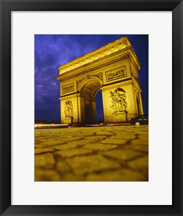 Framed Low angle view of a triumphal arch, Arc De Triomphe, Paris, France Print