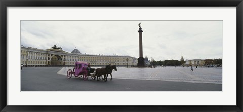 Framed General Staff Building, State Hermitage Museum, Winter Palace, Palace Square, St. Petersburg, Russia Print