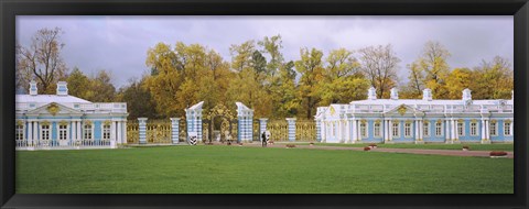 Framed Lawn in front of a palace, Catherine Palace, Pushkin, St. Petersburg, Russia Print