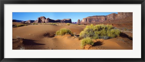 Framed Wide angle view of Monument Valley Tribal Park, Utah, USA Print