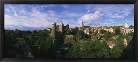 Framed Castle in a city, Bautzen, Saxony, Germany Print