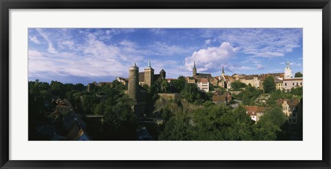 Framed Castle in a city, Bautzen, Saxony, Germany Print