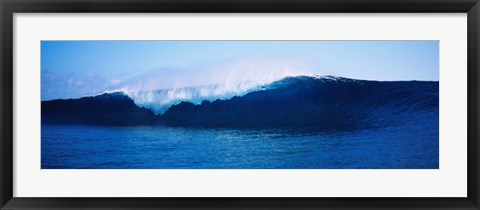 Framed Waves in the ocean, Tahiti, French Polynesia Print