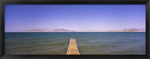 Framed Pier on a lake, Pyramid Lake, Nevada, USA Print