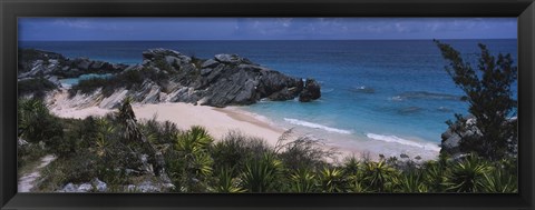 Framed High angle view of a beach, Bermuda Print