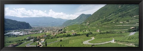 Framed Curved road passing through a landscape, Bolzano, Alto Adige, Italy Print