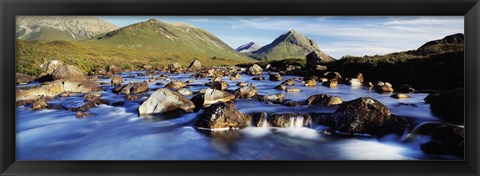 Framed Late afternoon in September, River Sligachan, Glen Sligachan, Isle Of Skye, Scotland Print