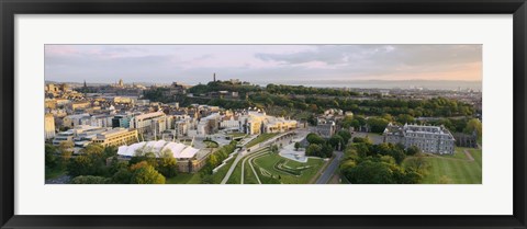 Framed High angle view of a city, Holyrood Palace, Our Dynamic Earth and Scottish Parliament Building, Edinburgh, Scotland Print