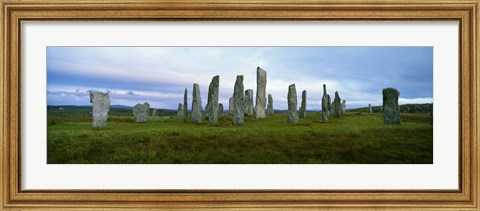 Framed Calanais Standing Stones, Isle of Lewis, Outer Hebrides, Scotland. Print