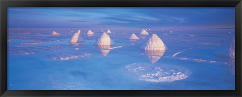 Framed Salt pyramids, Bolivia Print