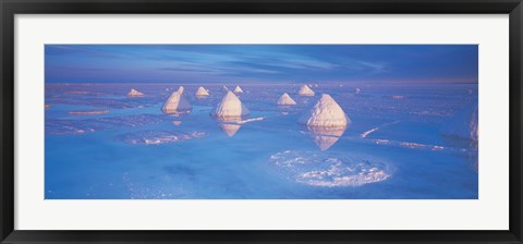 Framed Salt pyramids, Bolivia Print