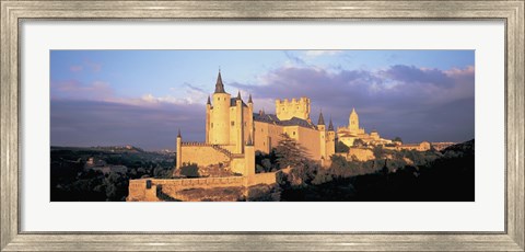 Framed Clouds over a castle, Alcazar Castle, Old Castile, Segovia, Madrid Province, Spain Print
