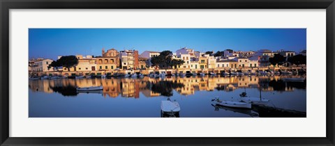 Framed Buildings at the waterfront, Porto, Majorca, Spain Print