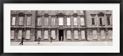 Framed Men carrying boxes, moving to a new building, Dyrham Park, Dyhram, Gloucestershire, England Print