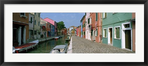 Framed Burano, Venice, Veneto, Italy Print