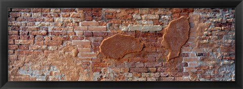 Framed Close-up of a brick wall, Venice, Veneto, Italy Print