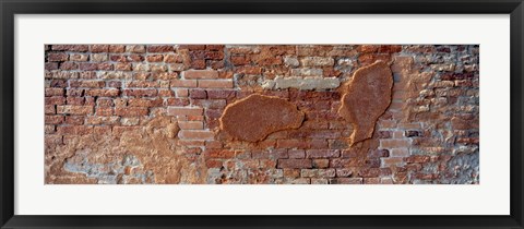 Framed Close-up of a brick wall, Venice, Veneto, Italy Print