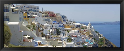 Framed Houses in a city, Santorini, Cyclades Islands, Greece Print