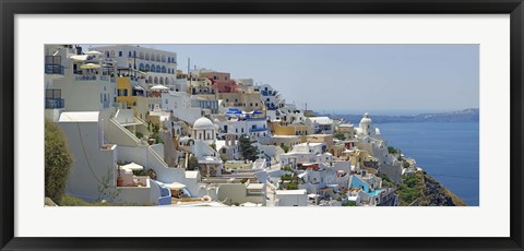 Framed Houses in a city, Santorini, Cyclades Islands, Greece Print