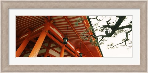 Framed Low angle view of a shrine, Heian Jingu Shrine, Kyoto, Kyoto Prefecture, Kinki Region, Honshu, Japan Print