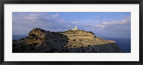 Framed Lighthouse at a seaside, Majorca, Spain Print