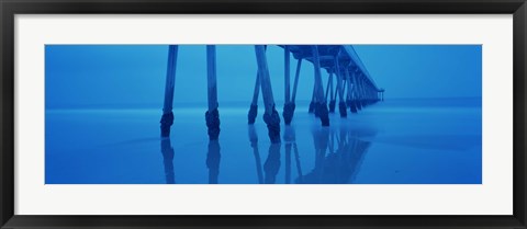 Framed Low angle view of a pier, Hermosa Beach Pier, Hermosa Beach, California, USA Print