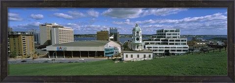 Framed Clock tower in a city, Halifax, Nova Scotia, Canada Print