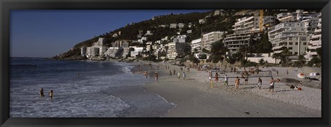 Framed Tourists on the beach, Clifton Beach, Cape Town, Western Cape Province, South Africa Print