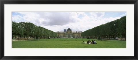 Framed Facade of a building, Ecole Militaire, Place Joffre, Eiffel Tower, Paris, Ile-de-France, France Print