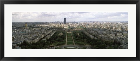 Framed view of Paris from the Eiffel Tower, Paris, France Print