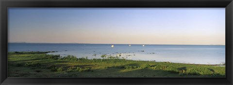 Framed Panoramic view of a lake, Lake Victoria, Great Rift Valley, Kenya Print