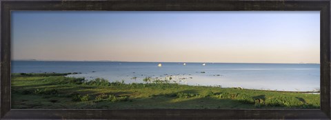 Framed Panoramic view of a lake, Lake Victoria, Great Rift Valley, Kenya Print
