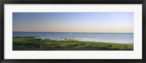 Framed Panoramic view of a lake, Lake Victoria, Great Rift Valley, Kenya Print