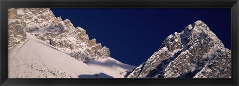 Framed Mountain covered with snow, Dolomites, Cadore, Province of Belluno, Veneto, Italy Print