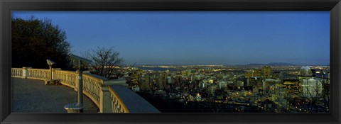 Framed City viewed from an observation point, Kondiaronk Belvedere, Mount Royal, Montreal, Quebec, Canada Print