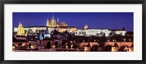 Framed Charles Bridge, Hradcany Castle, St. Vitus Cathedral, Prague, Czech Republic Print