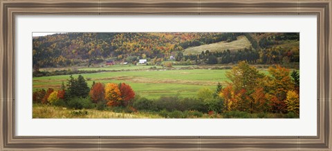 Framed Cape Breton Highlands near North East Margaree, Nova Scotia, Canada Print