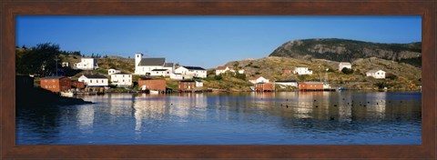 Framed Fishing village on an island, Salvage, Newfoundland, Newfoundland and Labrador, Canada Print