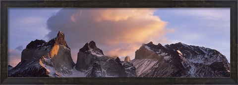 Framed Clouds over mountains, Torres Del Paine, Torres Del Paine National Park, Chile Print