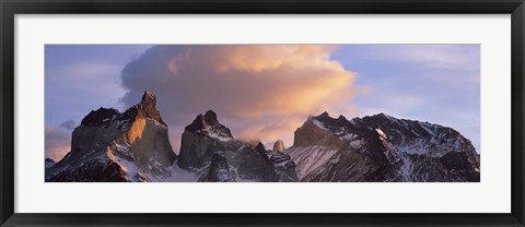 Framed Clouds over mountains, Torres Del Paine, Torres Del Paine National Park, Chile Print