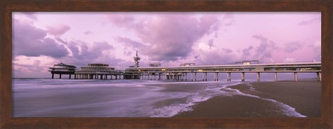 Framed Tourist resort at the seaside, Scheveningen, The Hague, South Holland, Netherlands Print