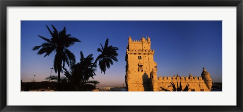 Framed Torre De Belem, Belem, Lisbon, Portugal Print